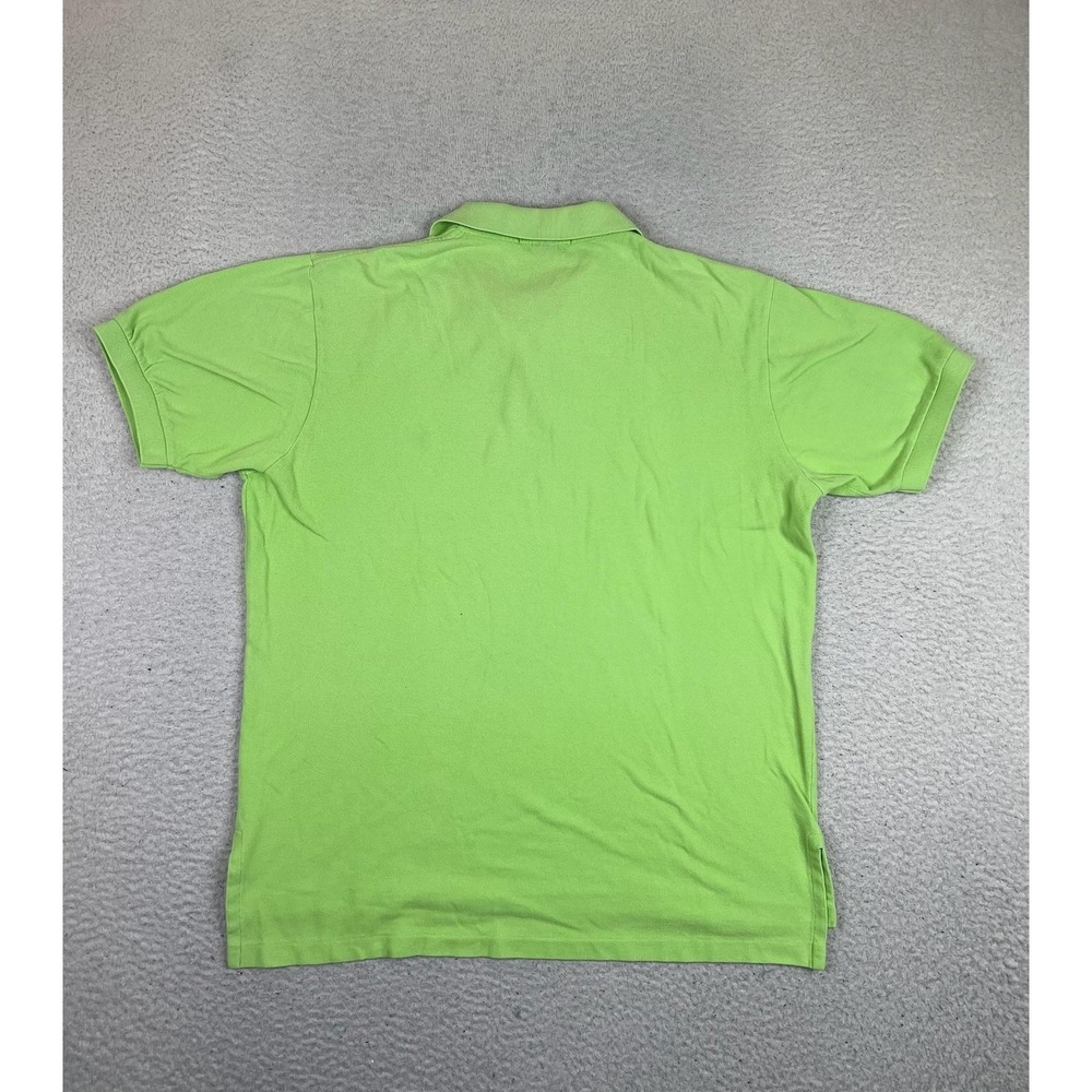 Polo Ralph Lauren Polo Shirt Mens Large Green 100% Cotton Pique Pony Logo - Picture 2 of 8